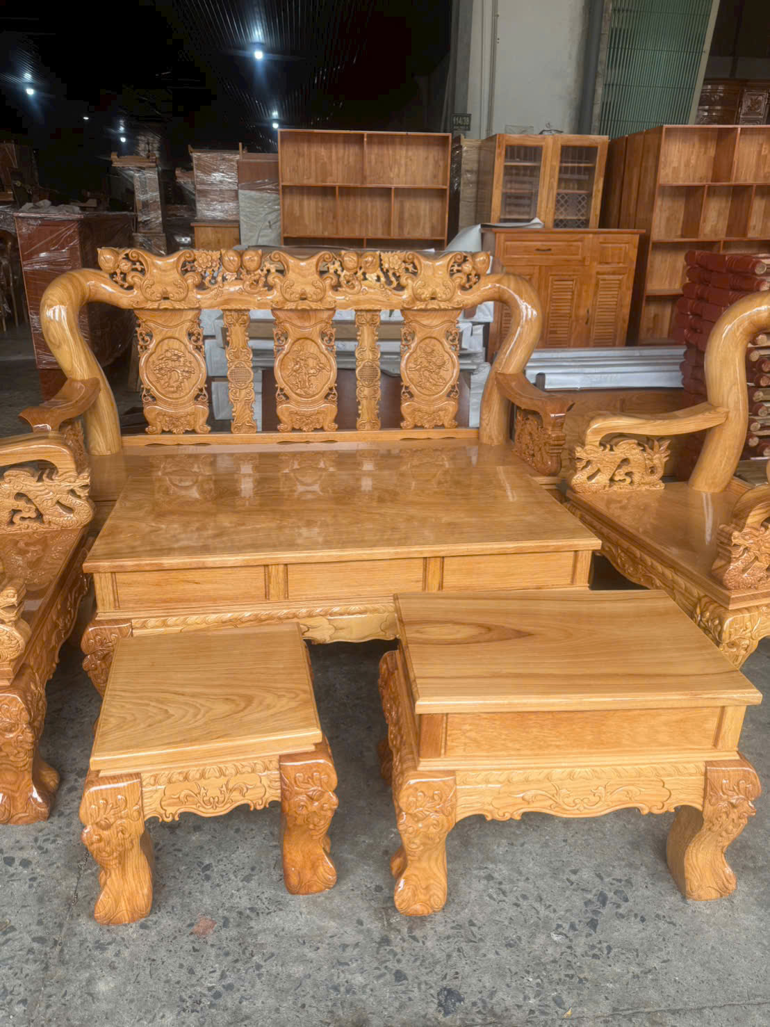 SaLon Gõ Đỏ Đào Cột 14 (6 món) - Ảnh 3
