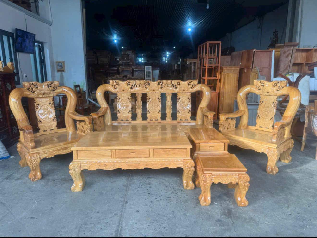 SaLon Gõ Đỏ Đào Cột 14 (6 món)