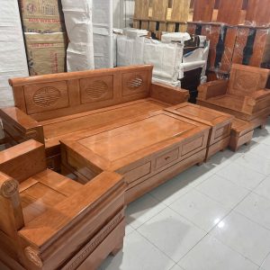 Alternative view of SoFa Đối Pháo Gỗ Sồi (màu Sồi Cánh Dán)