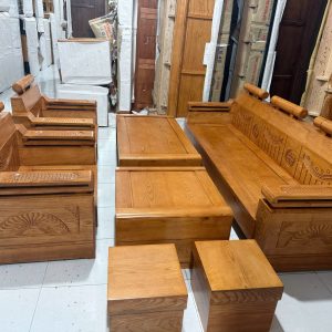 SoFa Đối Xích Gỗ Sồi (Màu Lau Hương)