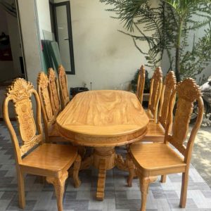 Alternative view of Bộ Bàn Ăn Gõ Đỏ 8 Ghế (Ghế Thường)