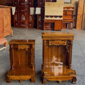 Bàn Thờ Ông Địa Gỗ Tràm màu Vàng (50 & 60)