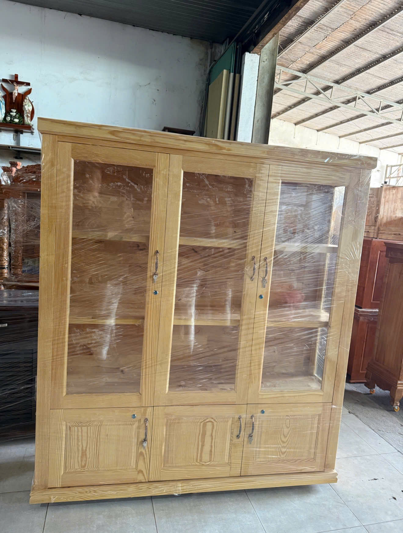 Tủ Hồ Sơ Gỗ Thông (màu Trắng)