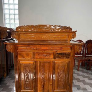 Tủ Thờ Gỗ Tràm 2 Tầng (88, 107, 127, 147, 154) màu Vàng