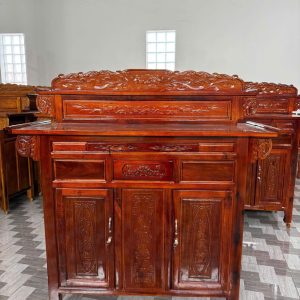 Tủ Thờ Gỗ Tràm 2 Tầng (88, 107, 127, 147, 154) màu Đỏ