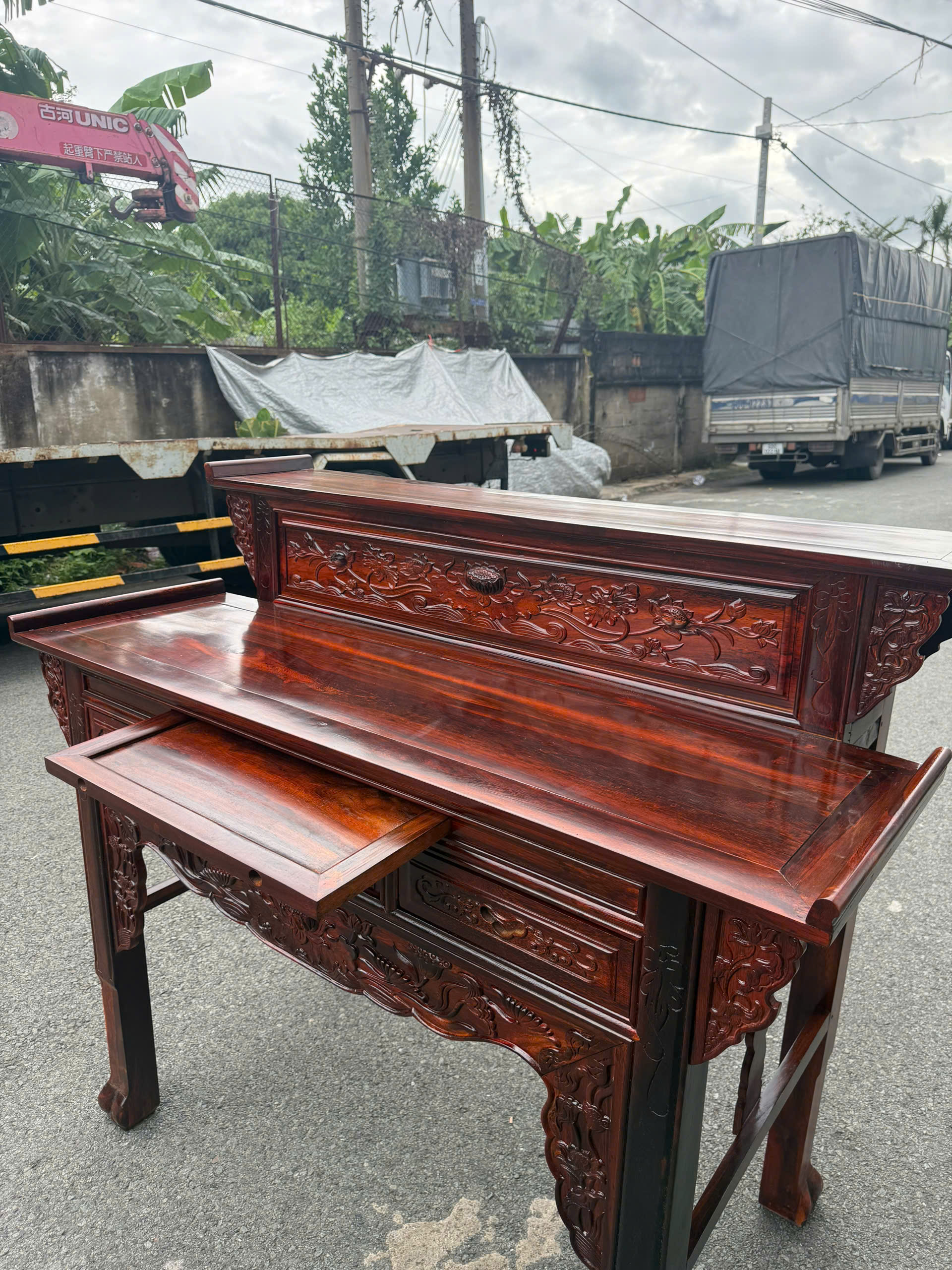 Bàn Thờ Gỗ Muồng 2 Tầng - Ảnh 4