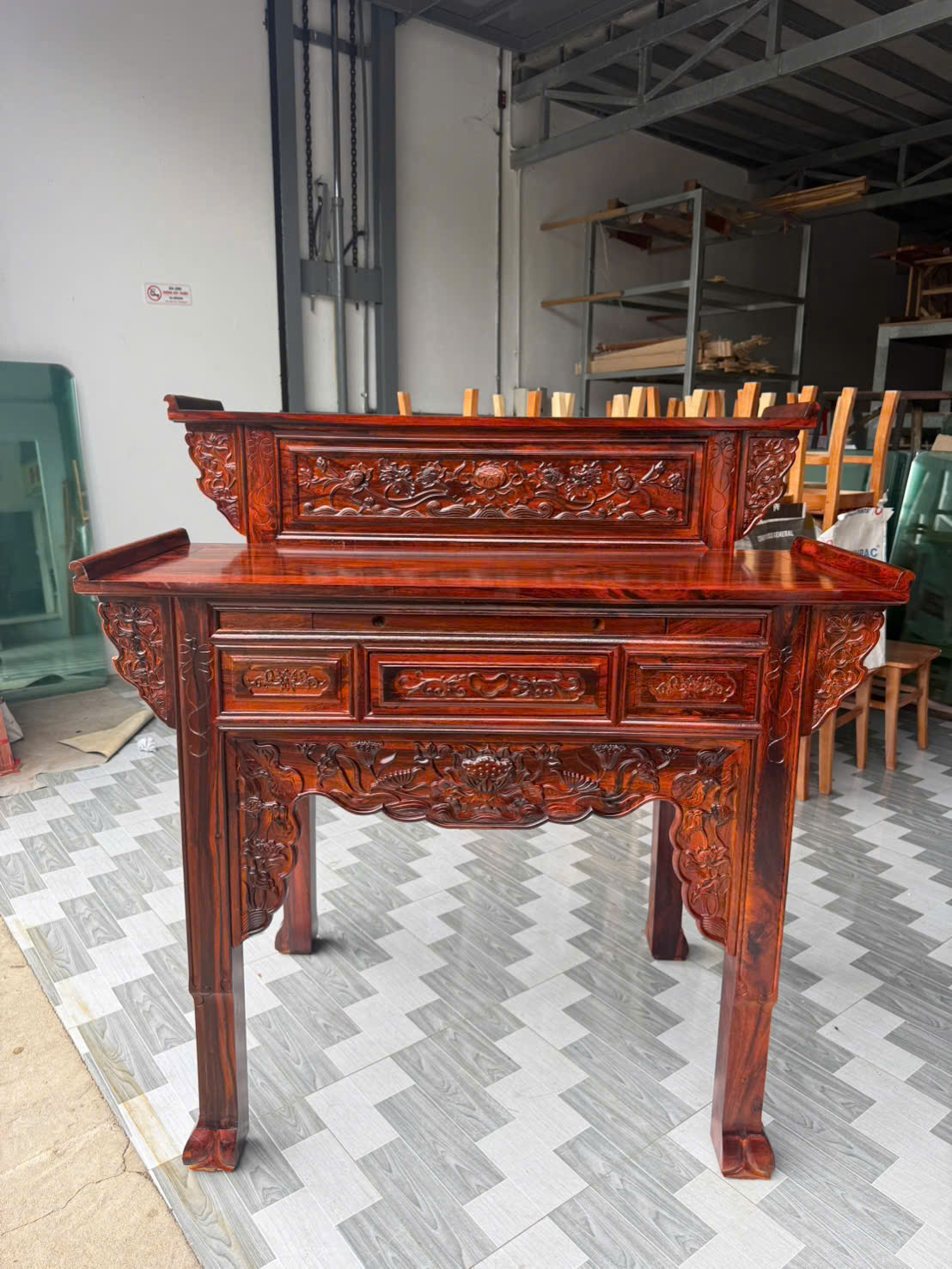 Bàn Thờ Gỗ Muồng 2 Tầng - Ảnh 5