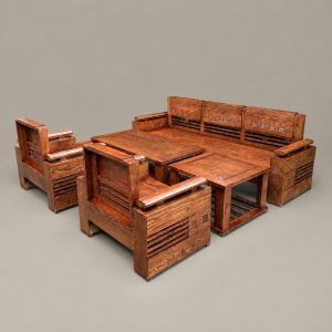 SoFa Đối Trứng Gỗ Sồi (Màu Óc Chó)