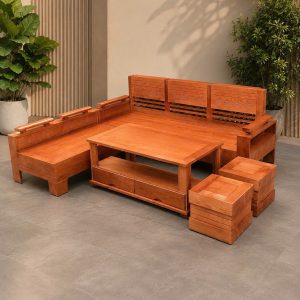 SoFa Góc Nhỏ Gỗ Sồi (Màu Cánh Dán)