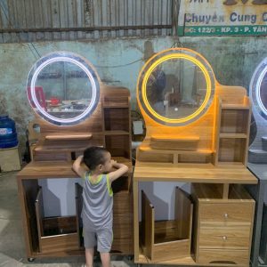 Bàn Trang Điểm MDF + Đèn Led (Gỗ Công Nghiệp)