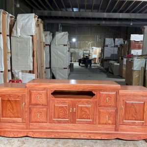 Kệ TV Tân Cổ Điển Đại Ngăn Kéo Gỗ Hương Đá Phủ