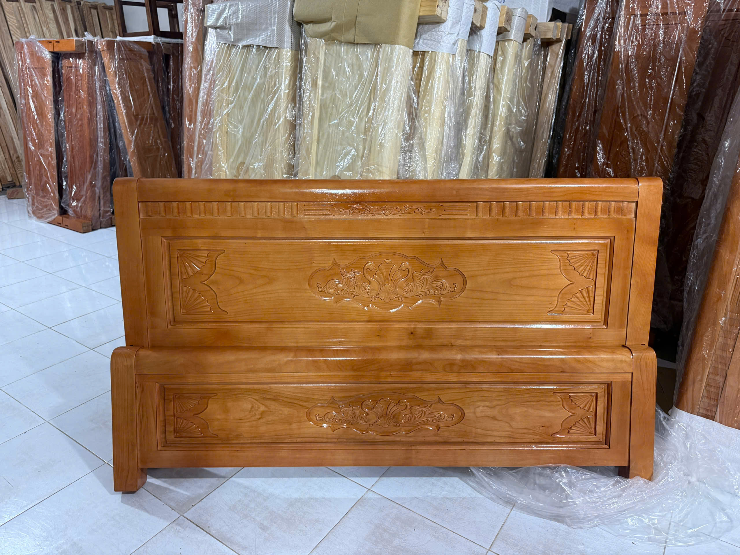 Giường Ngủ Gỗ Sồi (Dạt Dầu) - Ảnh 2