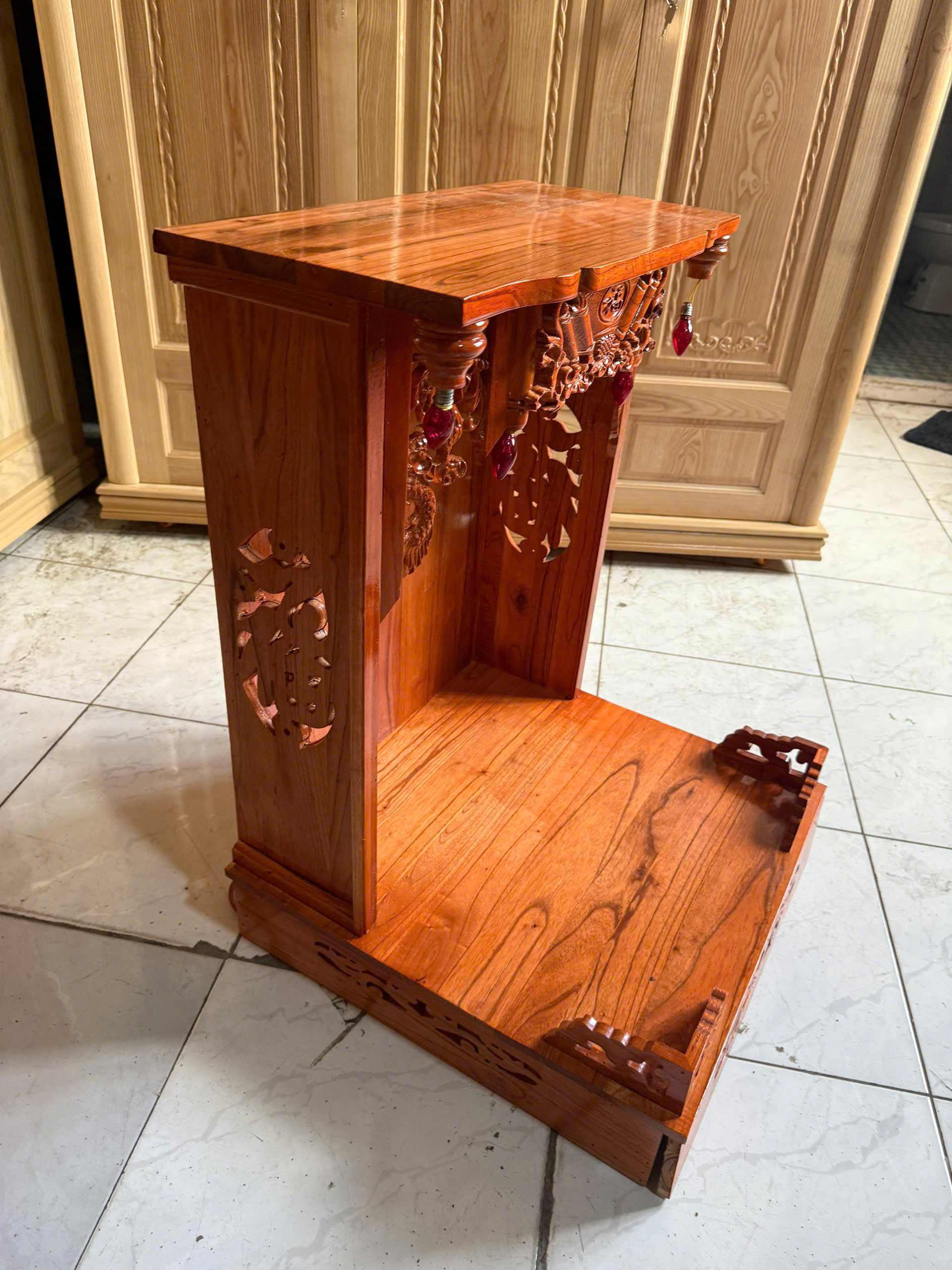 Bàn Thờ Ông Địa Thường Gỗ Xoan - Ảnh 14