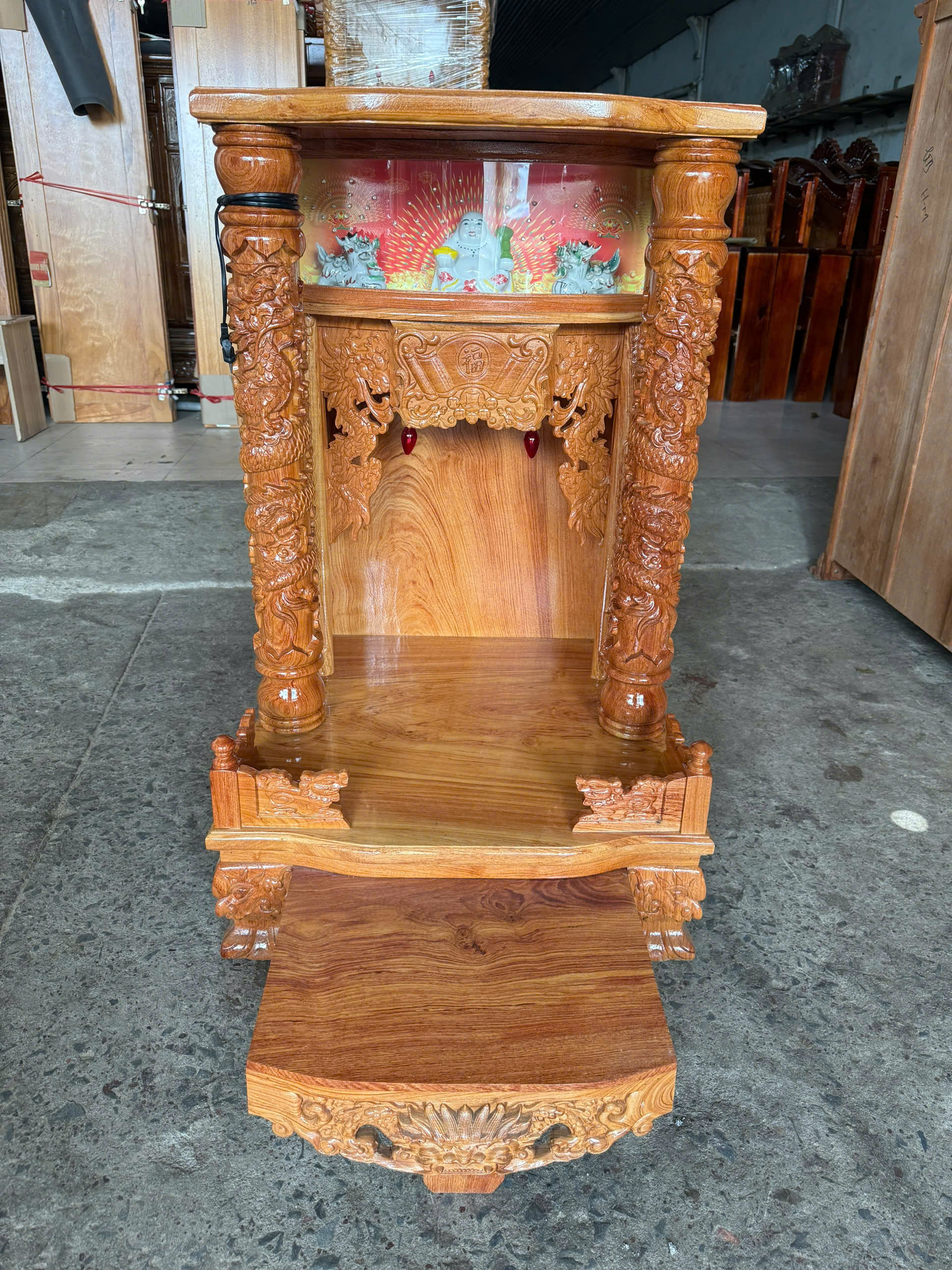 Bàn Thờ Ông Địa Gỗ Hương Đá Cột 10 - Ảnh 5