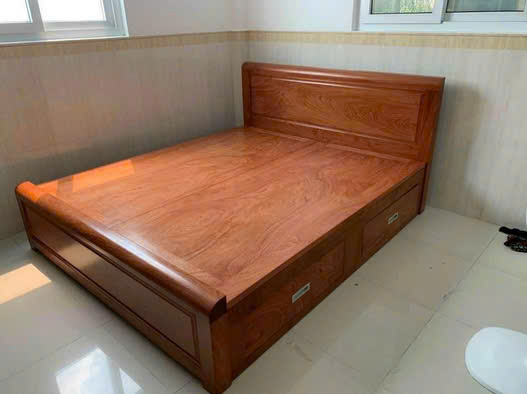 Giường Ngủ Gỗ Hương Đá Phủ (Dát Phản - Ngăn Kéo) - Ảnh 2