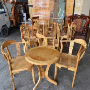 Bộ Bàn Trà Gỗ Gõ Đỏ 2 Ghế