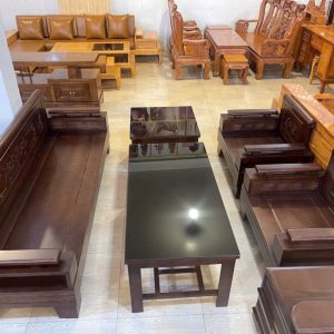 Alternative view of SoFa Pháo Nhỏ Gỗ Sồi (màu Óc Chó)