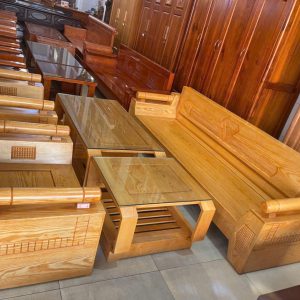 SoFa Đối Kim Cương Gỗ Sồi (màu Lau Hương)