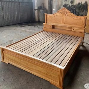 Giường Ngủ Gỗ Gõ Đỏ (Dạt Dầu)