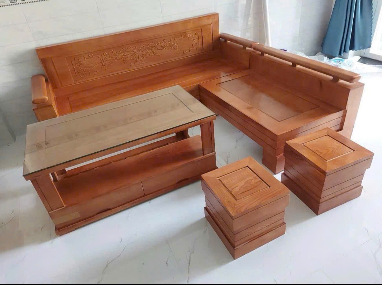 SoFa Góc Nhỏ Gỗ Sồi (Màu Cánh Dán) - Ảnh 3