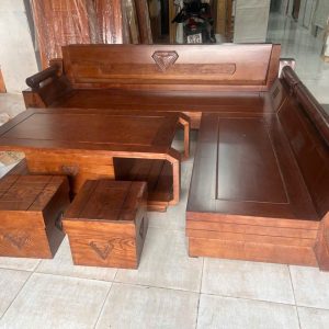 Alternative view of SoFa Góc Kim Cương gỗ Sồi (màu Óc Chó)