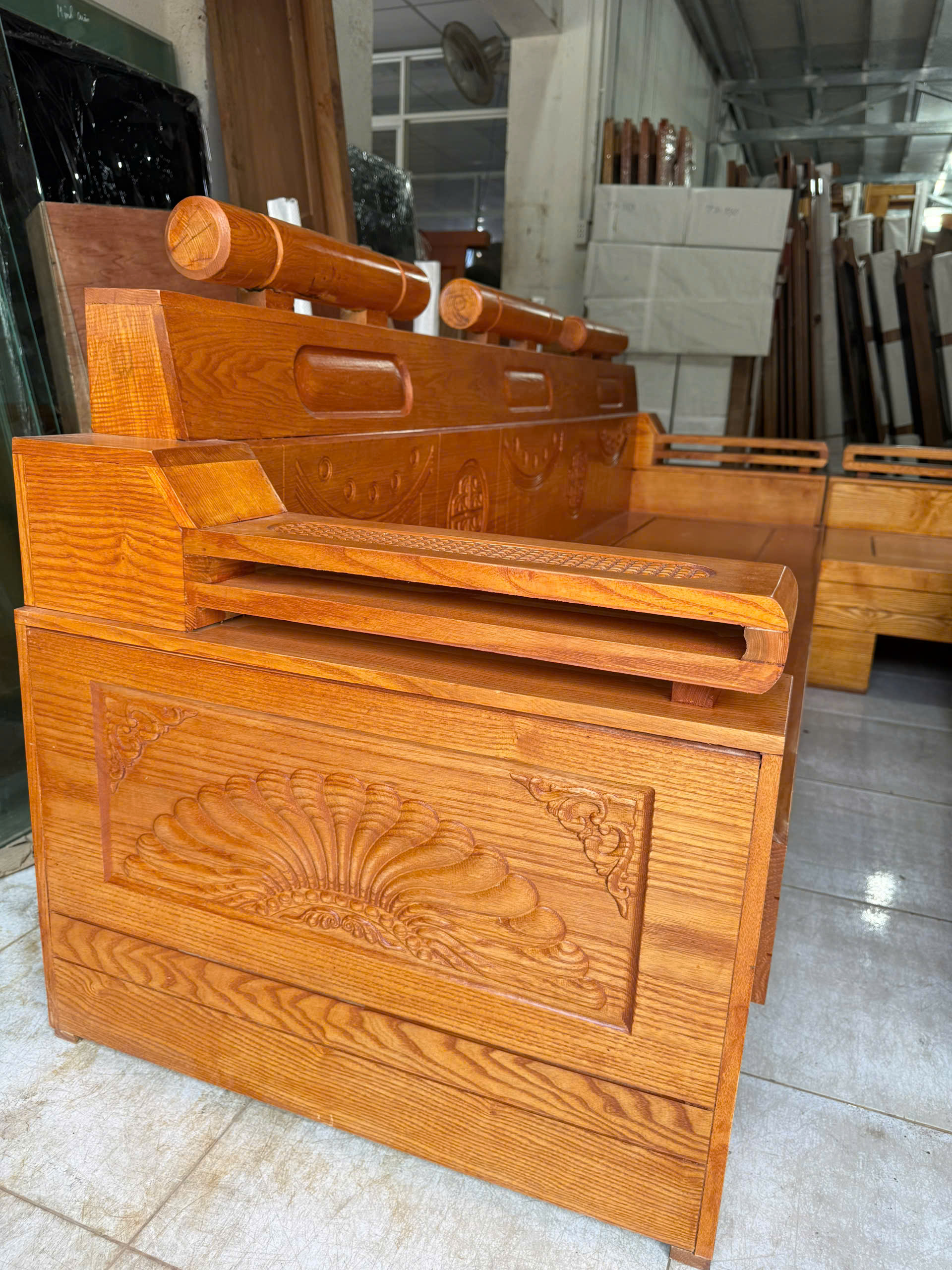 SoFa Góc Xích Gỗ Sồi (màu Lau Hương) - Ảnh 7
