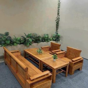 SoFa Pháo Nhỏ Gỗ Sồi (màu Lau Hương)