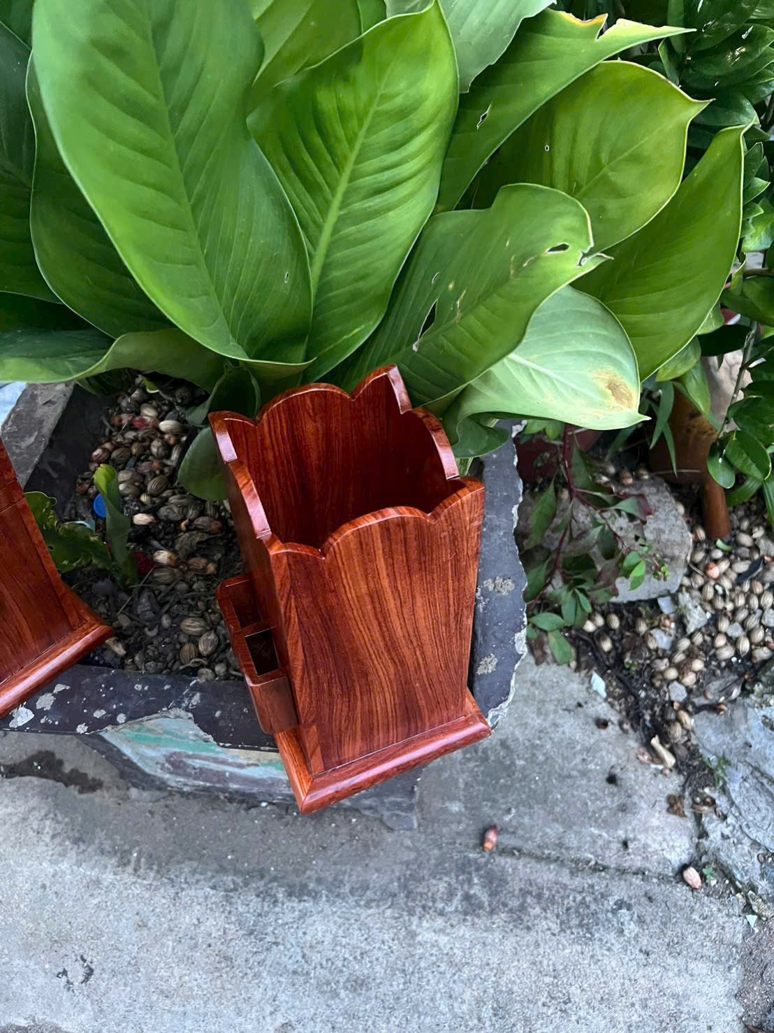 Ống Đựng Nhang Gỗ Hương Đá - Ảnh 5