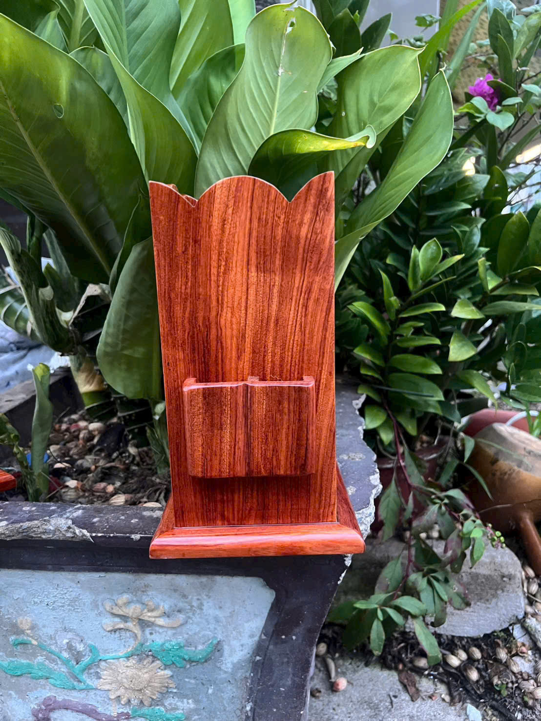 Ống Đựng Nhang Gỗ Hương Đá - Ảnh 3