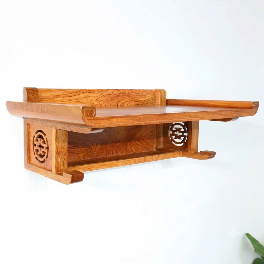 Bàn Thờ Treo Tường Gỗ Hương Đá 80cm
