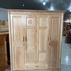 Tủ Áo Gỗ Sồi (màu Trắng)