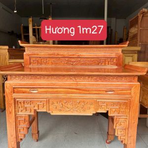 Alternative view of Án Gian Gỗ Hương Đá 2 Tầng ngang 1m27