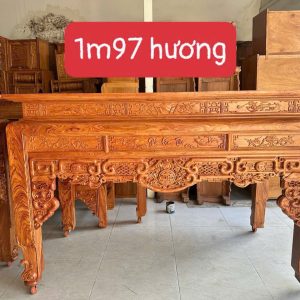 Án Gian Gỗ Hương Đá 1 Tầng ngang 1m97