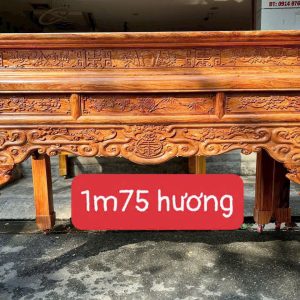 Án Gian Gỗ Hương Đá 1 Tầng ngang 1m75