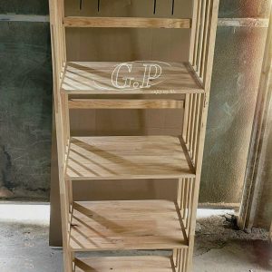 Kệ Để Lò Vi Sóng 5 Tầng Gỗ Cao Su
