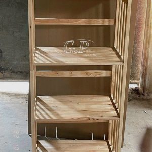 Kệ Để Lò Vi Sóng 4 Tầng Gỗ Cao Su