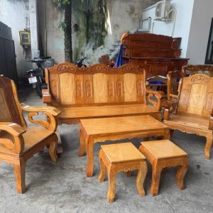 SaLon Căm Xe mặt Gõ Đỏ Tay Kiếm