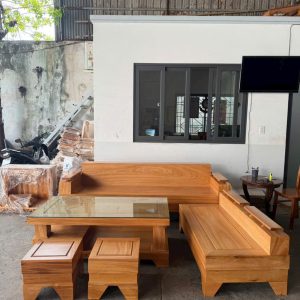 SaLon Góc Trứng Gỗ Gõ Đỏ